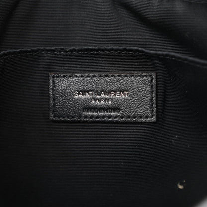 Saint Laurent Calfskin Matelasse Monogram Lou Camera Bag Black 5 of 12