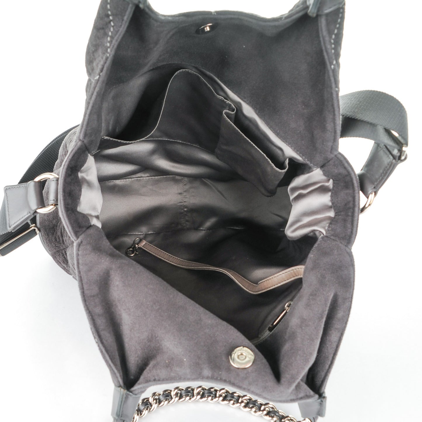 Microsuede Quilted Rodeo Drive Hobo Black