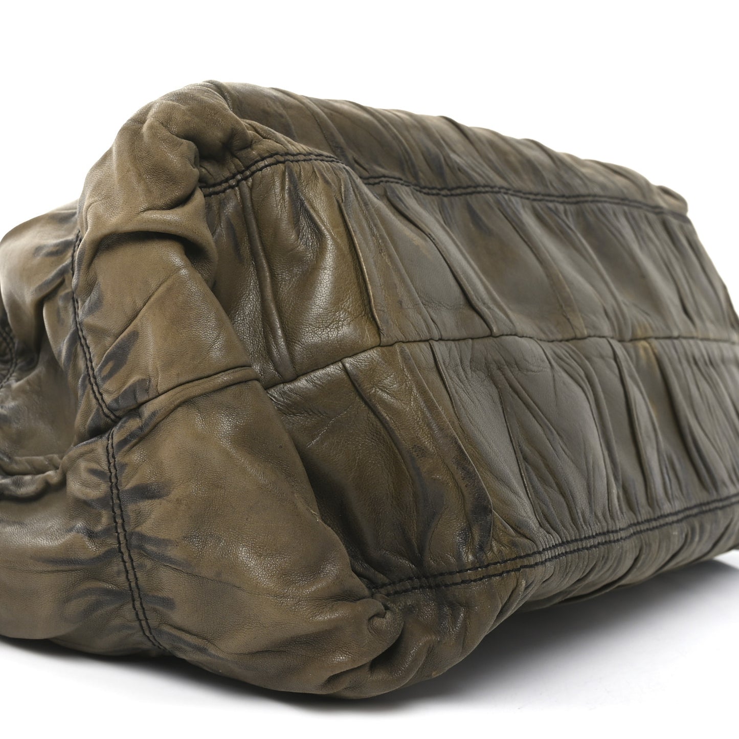 Nappa Gaufre Tote Green