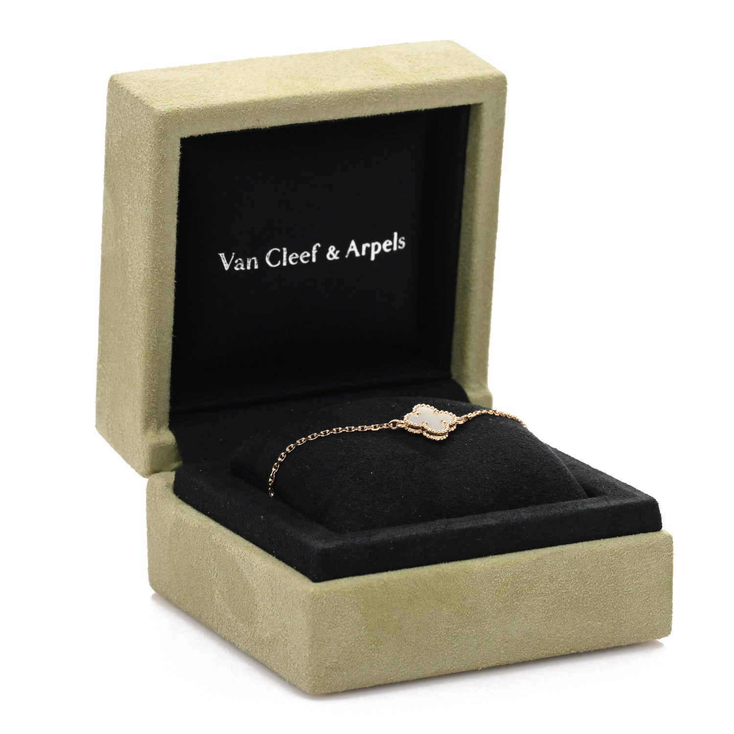 Van Cleef & Arpels 18K Yellow Gold Mother of Pearl Sweet Alhambra Bracelet 4 of 4