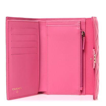 Chanel Caviar Quilted Medium Flap Wallet Pink 5 of 9