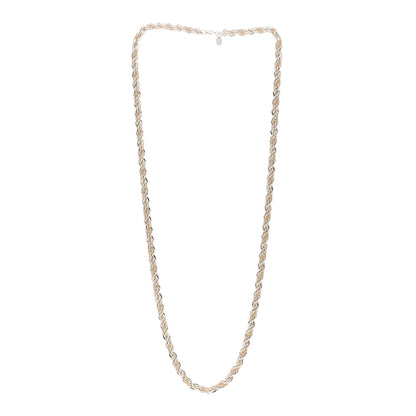 Tiffany Sterling Silver 14K Yellow Gold Rope Chain Necklace 24" 3 of 4