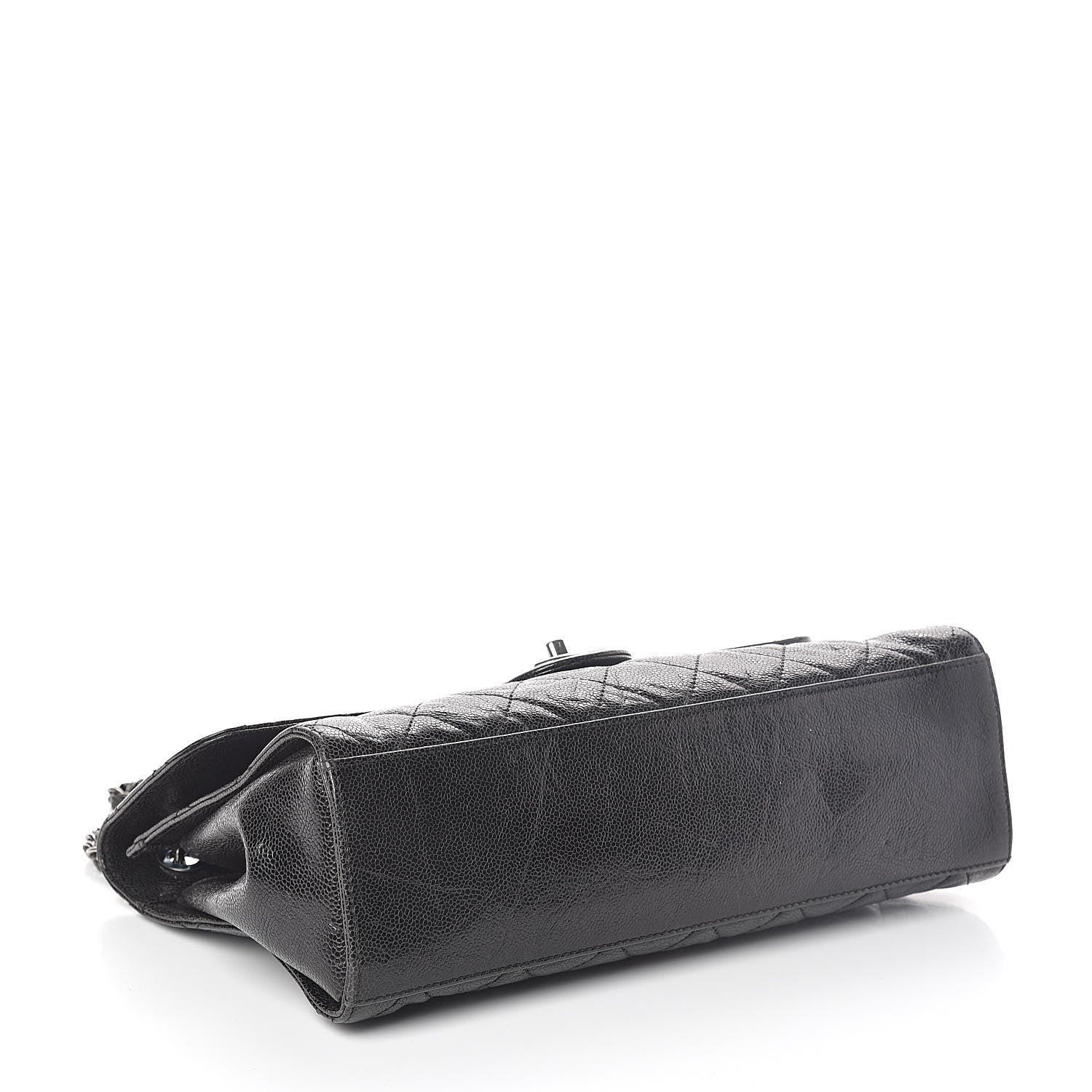 Chanel Crumpled Grained Calfskin Jumbo CC Crave Flap Black 4 of 10