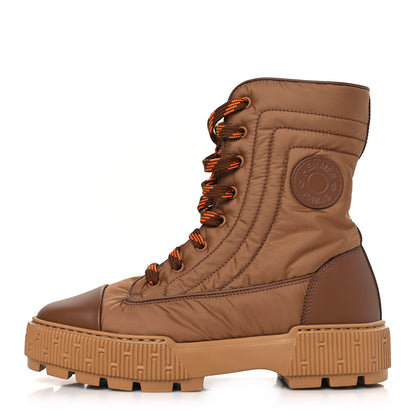 Hermes Calfskin Parachute Fresh Ankle Boots 38 Brun Amourette 1 of 7