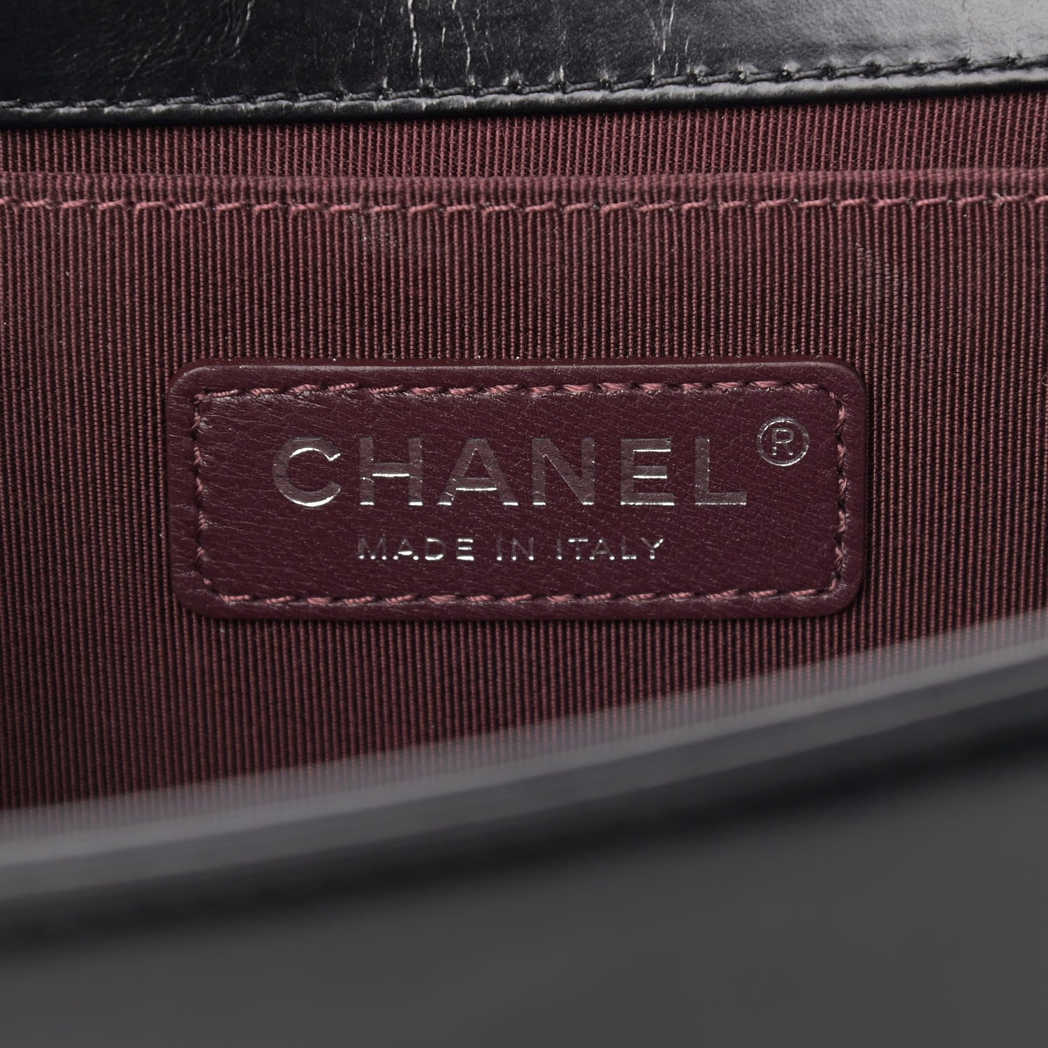 Chanel Glazed Calfskin Quilted Medium Boy Chained Flap Black 6 of 9