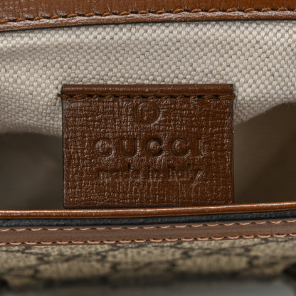 Gucci GG Supreme Monogram Web Mini Horsebit 1955 Shoulder Bag Beige Brown Sugar 6 of 11