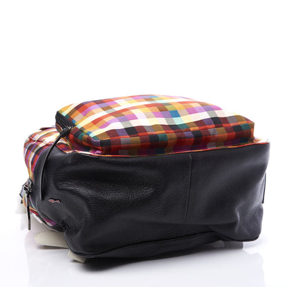 Christian Louboutin Nylon Carreaux Calfskin Aliosha Backpack Black Multicolor 3 of 11