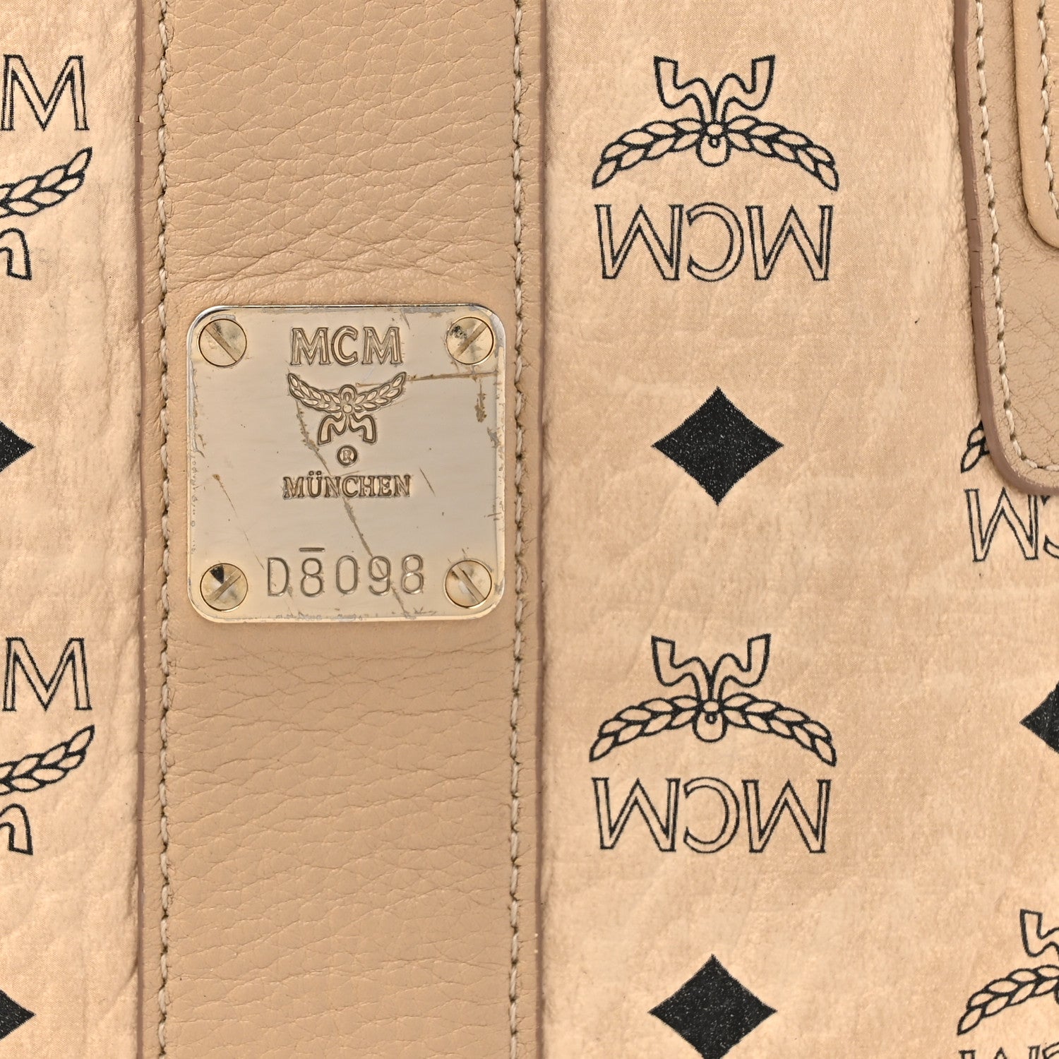 MCM Visetos Medium Liz Reversible Shopper Tote Beige 11 of 28