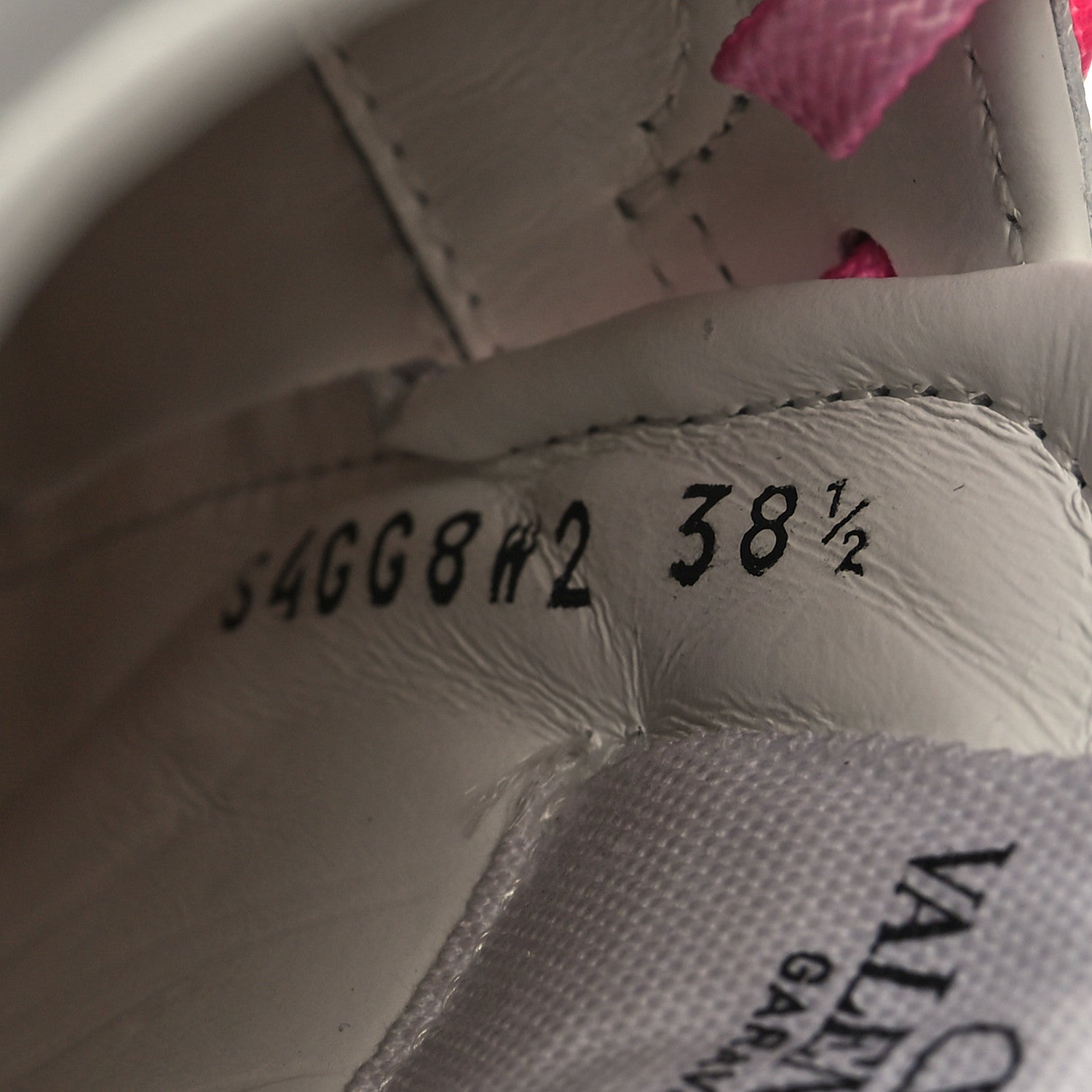 Valentino Garavani Calfskin Rockstud Untitled 57mm Platform Sneakers 38.5 White Pink PP 7 of 9