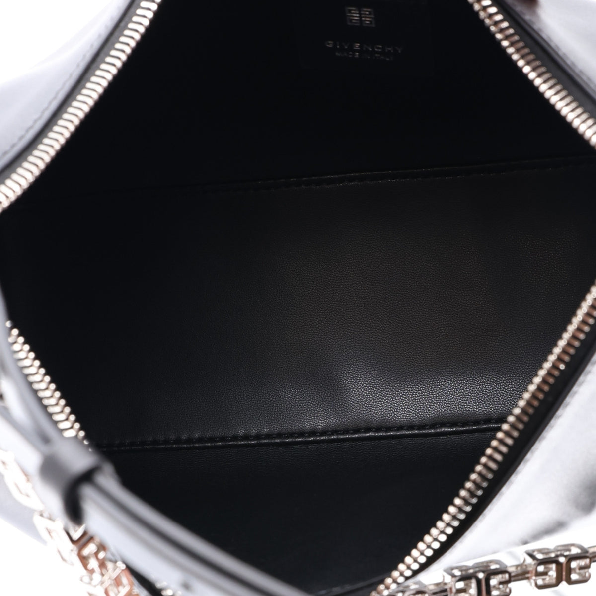 Smooth Calfskin Small Moon Cut Out Shoulder Bag Black