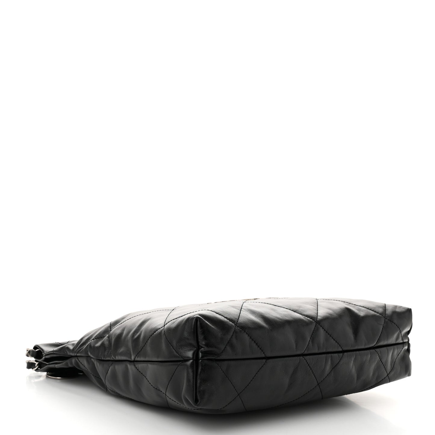 Shiny Calfskin Quilted Small Chanel 22 Black