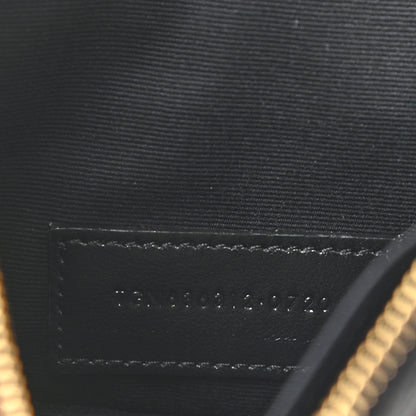 Saint Laurent Grain De Poudre Chevron Monogram Bill Pouch Black 7 of 8