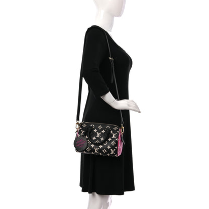 Louis Vuitton Empreinte Monogram Spring in the City Speedy Bandouliere 20 Black White Pink 2 of 9