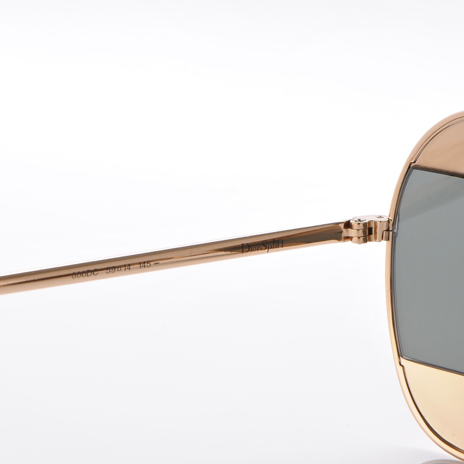 Christian Dior Split 1 Aviator Sunglasses Gold 6 of 7