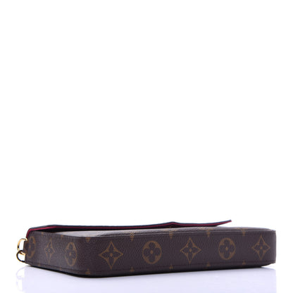 Louis Vuitton Monogram Pochette Felicie Chain Wallet Fuchsia 4 of 12