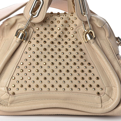 Chloe Calfskin Studded Medium Military Paraty Beige 8 of 14