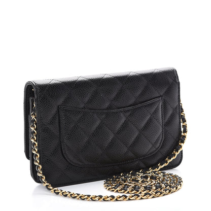 Chanel Caviar Quilted Wallet On Chain WOC Black 2 of 11