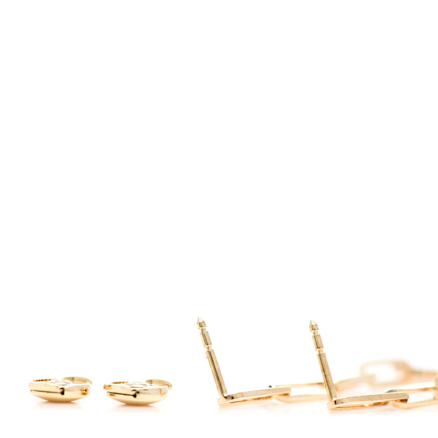 18K Yellow Gold TPM Kelly Chaine Earrings