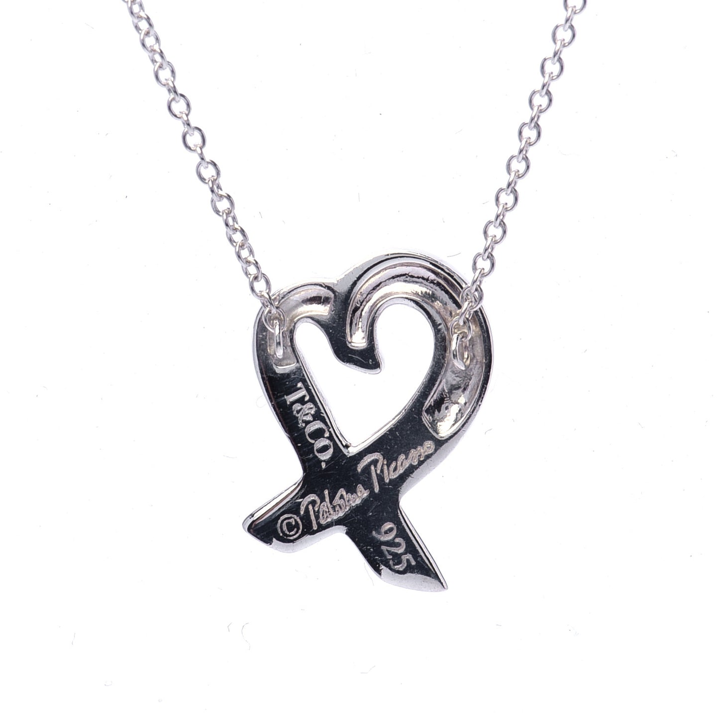 Sterling Silver Small Paloma Picasso Loving Heart Pendant Necklace