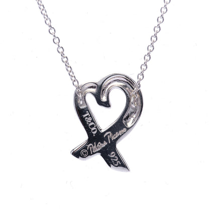 Tiffany Sterling Silver Small Paloma Picasso Loving Heart Pendant Necklace 4 of 6