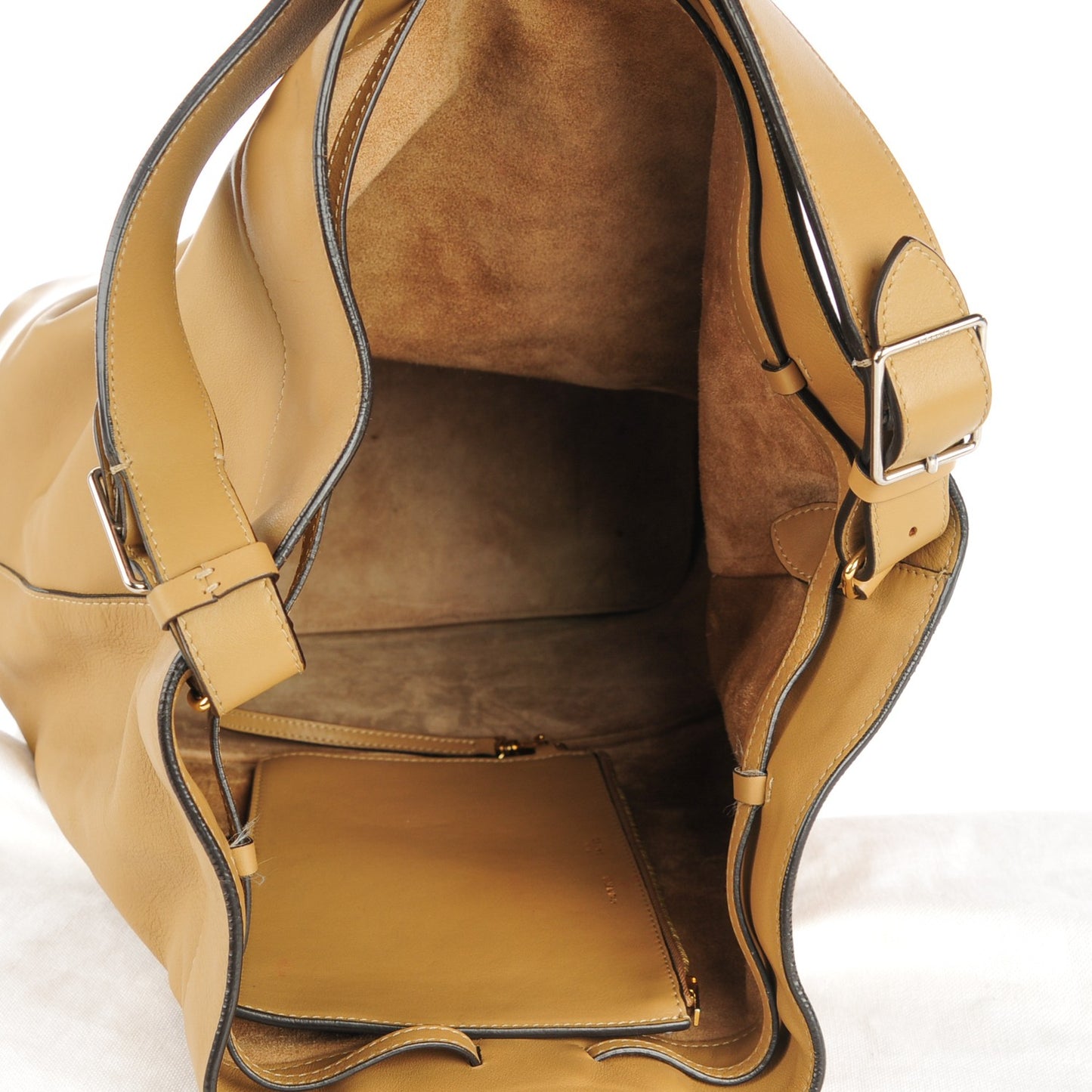 Calfskin Seau Drawstring Tote Nude