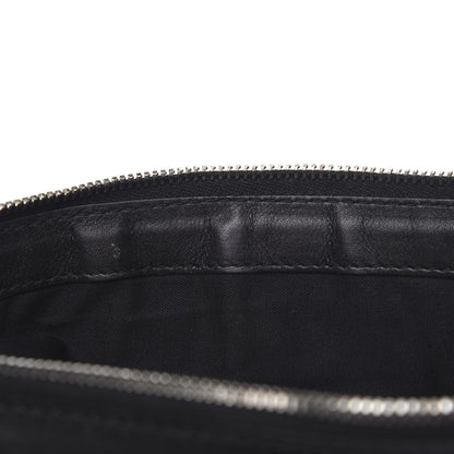 Balenciaga Suede Arena Lambskin Classic Hardware City Medium Pouch Black 8 of 9