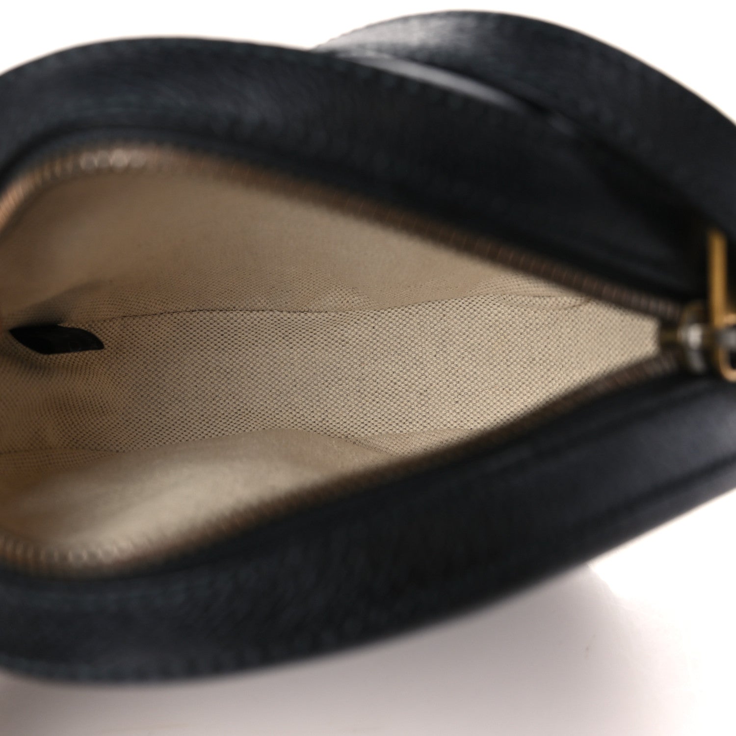 Gucci Velvet Calfskin GG Monogram Round Shoulder Bag Blue Beige 5 of 9