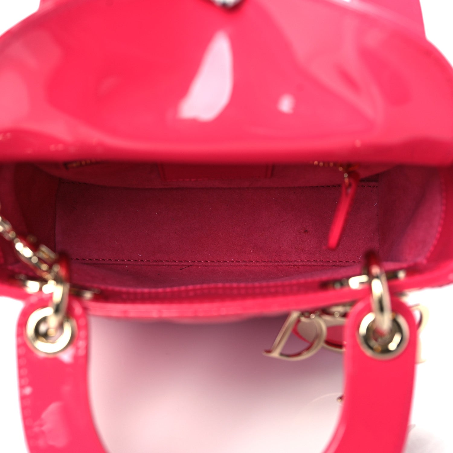 Christian Dior Patent Cannage Mini Lady Dior Pink 5 of 10
