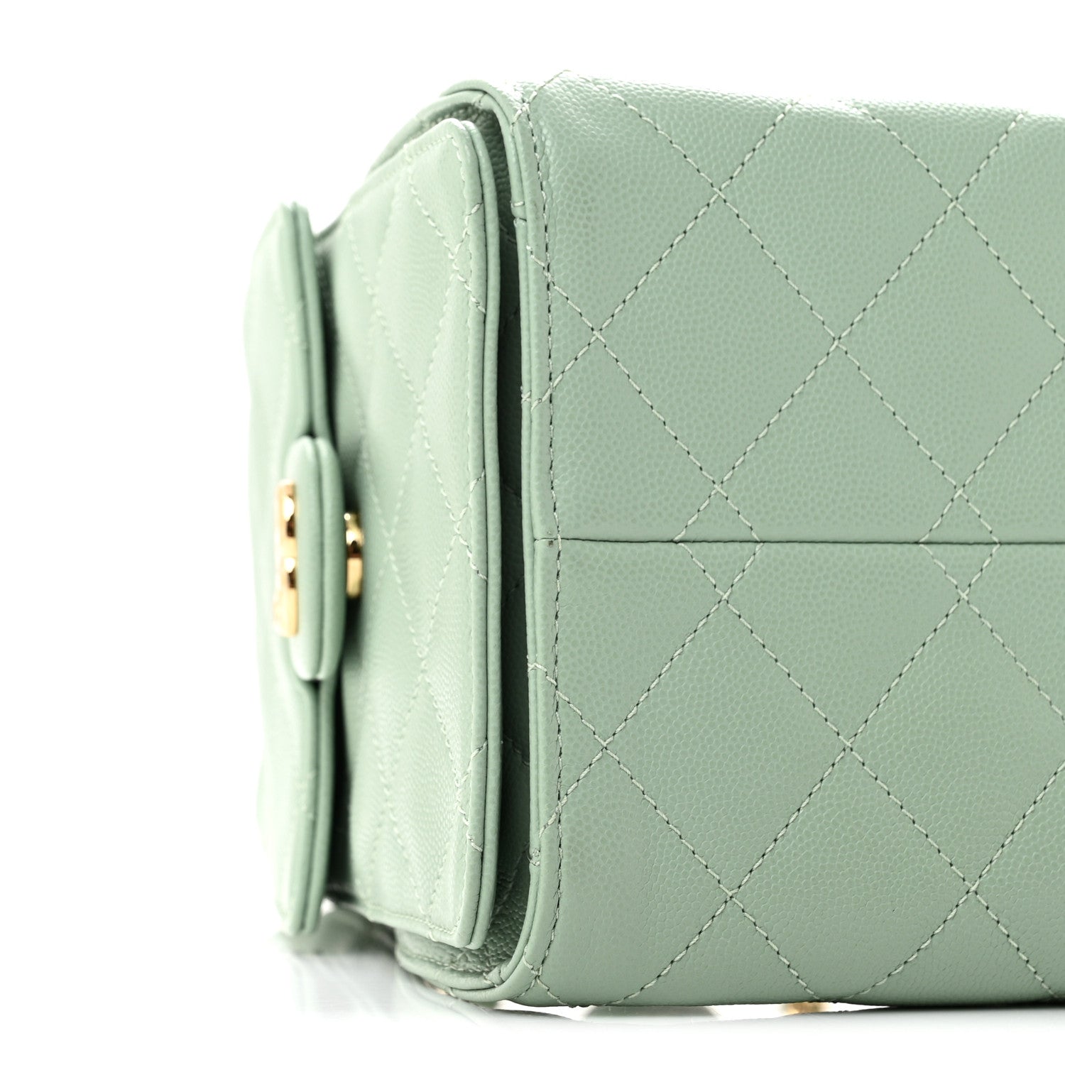 Chanel Caviar Quilted Small Chanel 25 Handbag Light Green 9 of 10