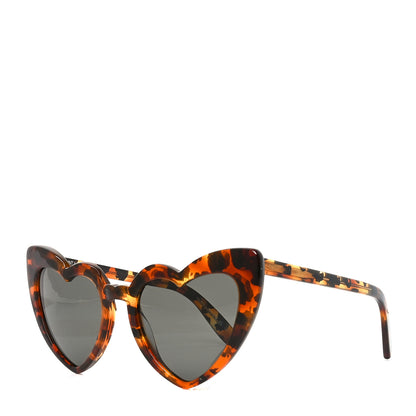 Saint Laurent Acetate Heart Frame Loulou SL181 Sunglasses Tortoise 1 of 8