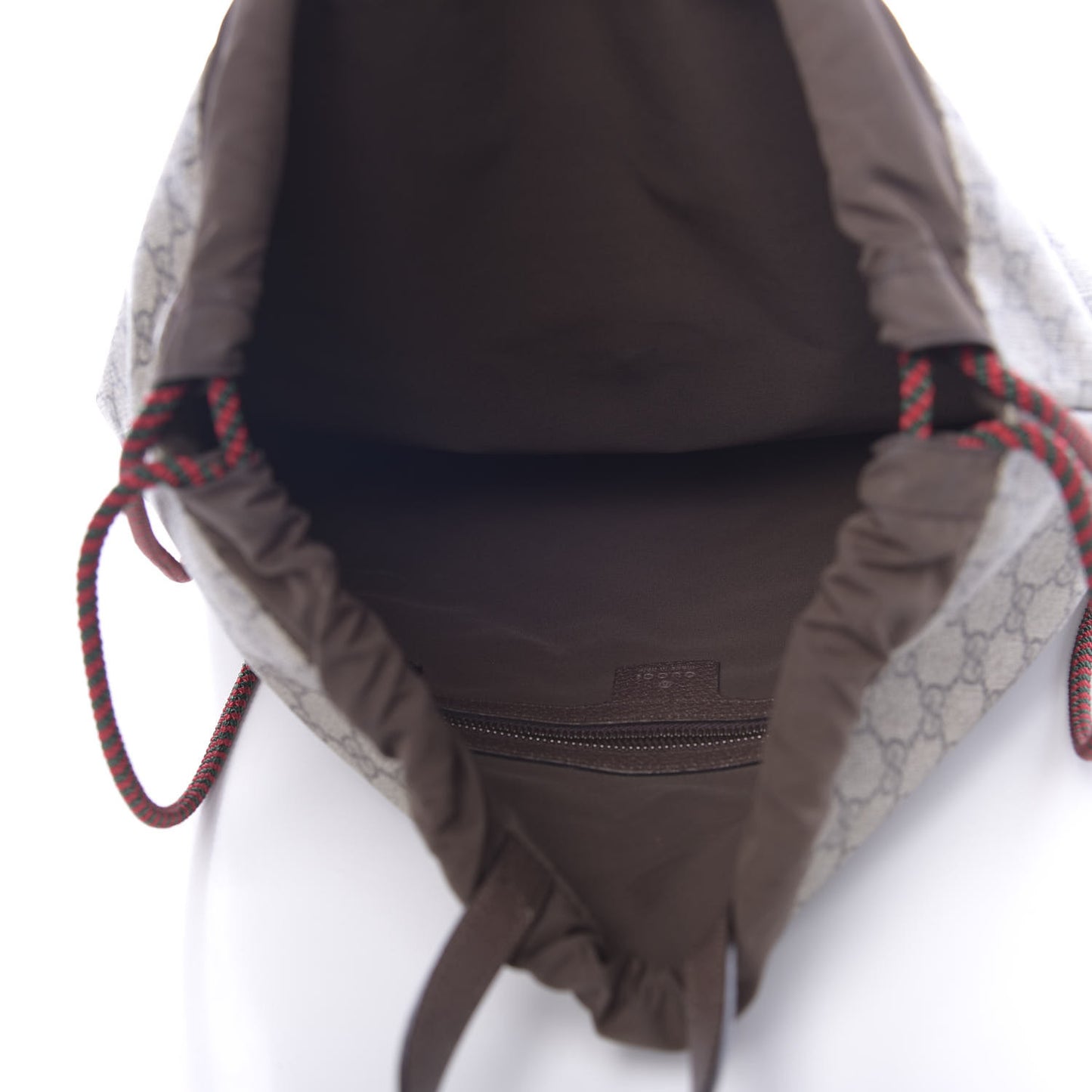 GG Supreme Monogram Neo Vintage Drawstring Backpack Beige New Acero Crop