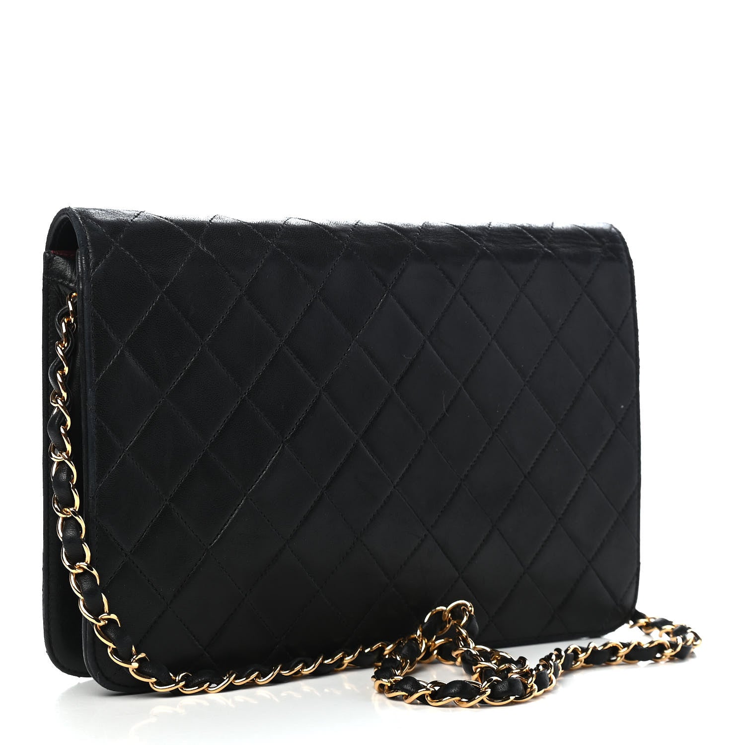 Chanel Lambskin Quilted Medium Single Flap Black 2 of 8