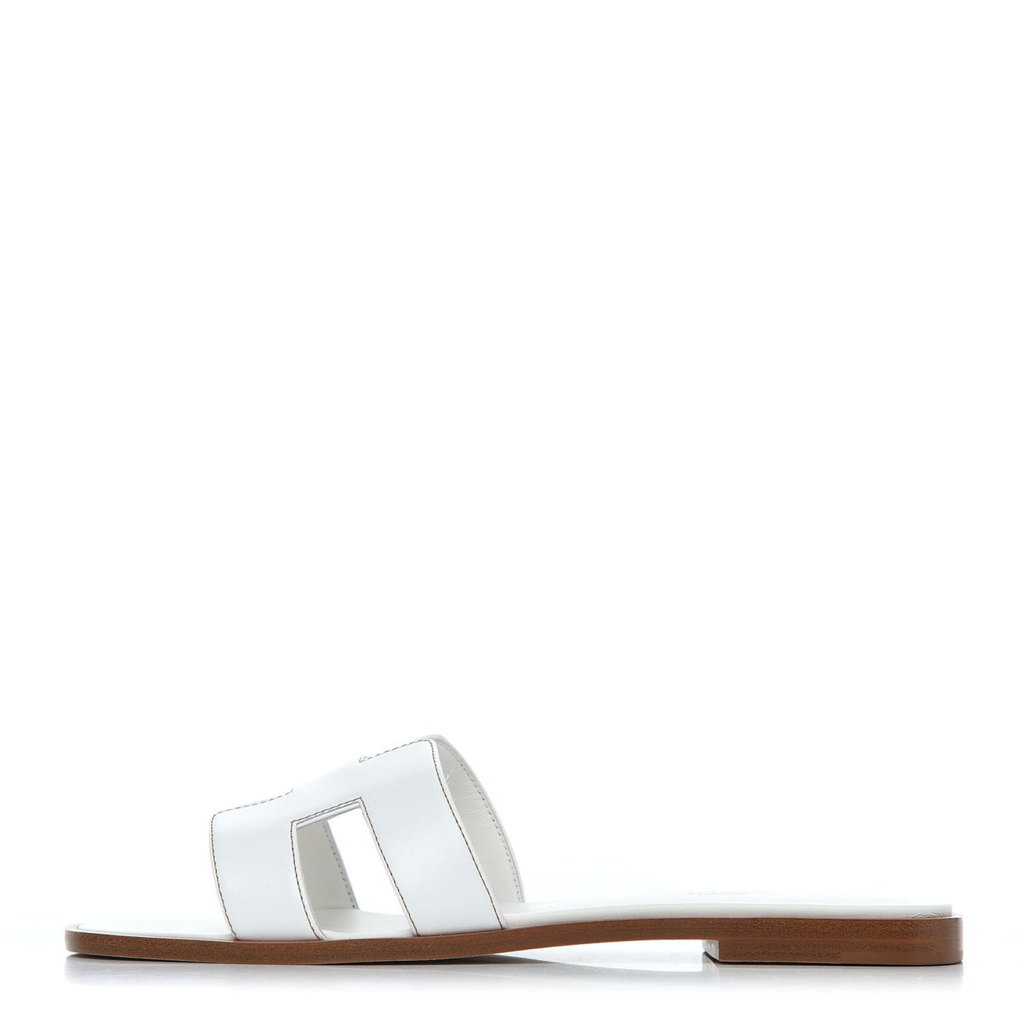 Box Calfskin Oran Sandals 38 White