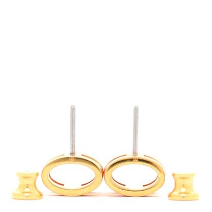 Hermes Gold Lacquered Pop H Earrings Orange 3 of 7