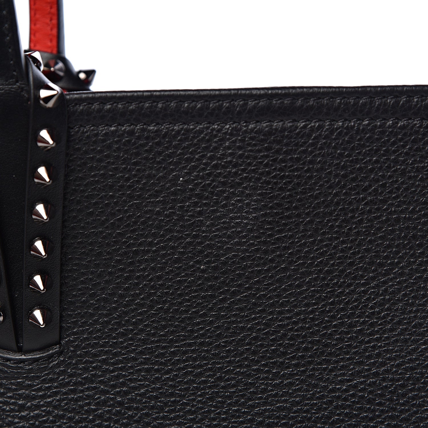 Christian Louboutin Calfskin Spikes East West Cabata Tote Black 11 of 13