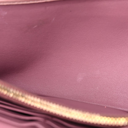 Miu Miu Nappa Matelasse Bicolor Wallet On Chain Loto Orchide 13 of 20