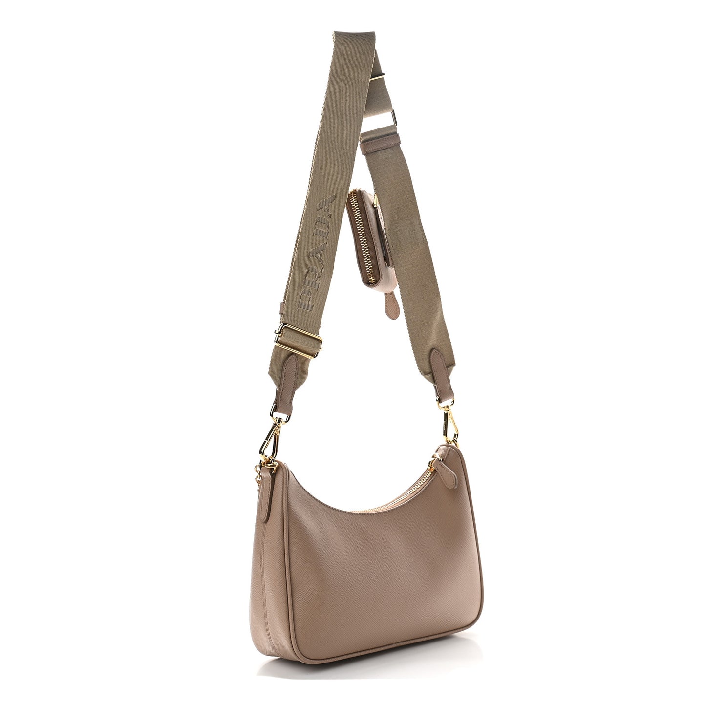 Saffiano Re-Edition 2005 Shoulder Bag Cammeo Beige