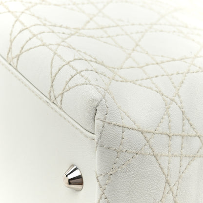 Christian Dior Lambskin Cannage Medium Soft Lady Dior White 11 of 14