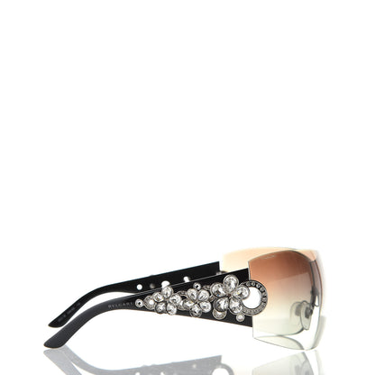 Bulgari Crystal Flower Sunglasses 652-B Black 3 of 8