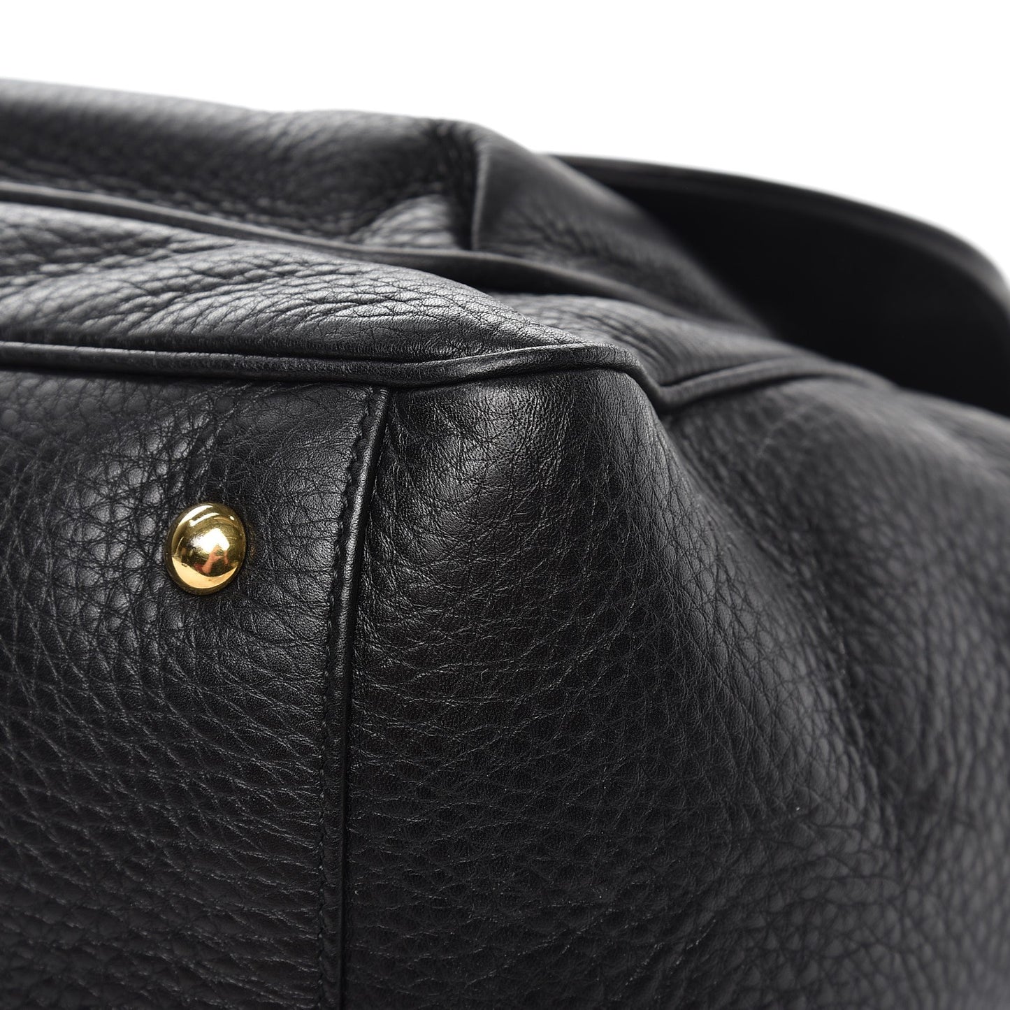 Pebbled Calfskin Medium 1973 Top Handle Satchel Black