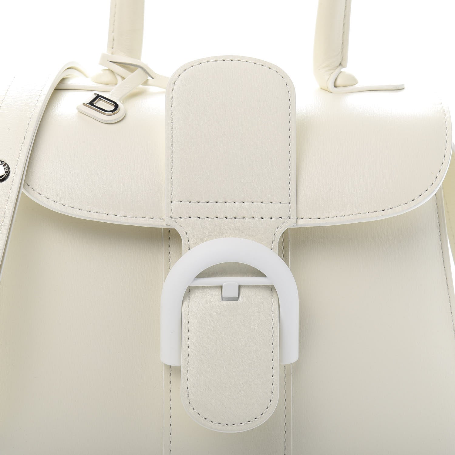 Delvaux Calfskin Mini Brillant Satchel Ivory 14 of 14