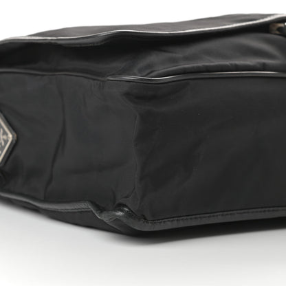 Prada Tessuto Nylon Saffiano Messenger Bag Black 9 of 13