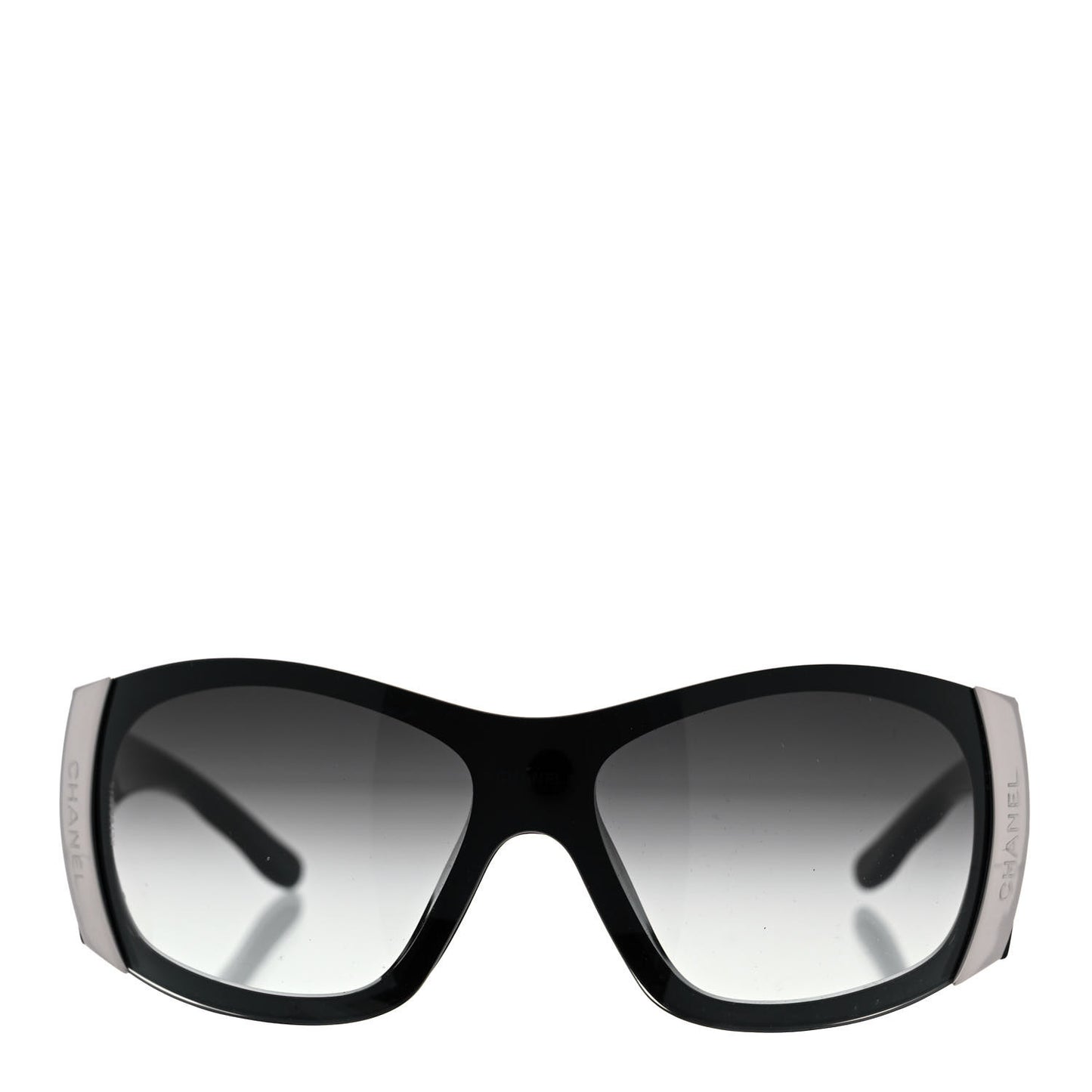 Acetate Quilted CC Shield Sunglasses 6009 Black