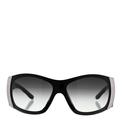Chanel Acetate Quilted CC Shield Sunglasses 6009 Black 2 of 7