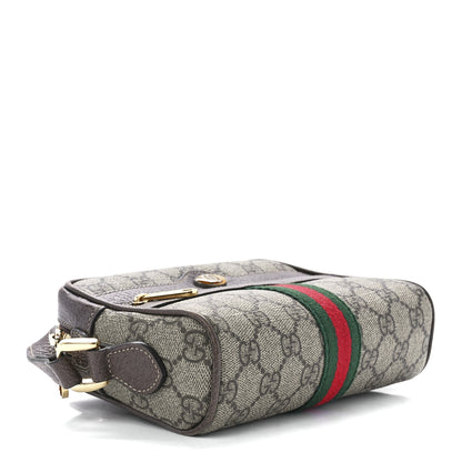 Gucci GG Supreme Monogram Web Mini Ophidia Shoulder Bag Brown 4 of 12