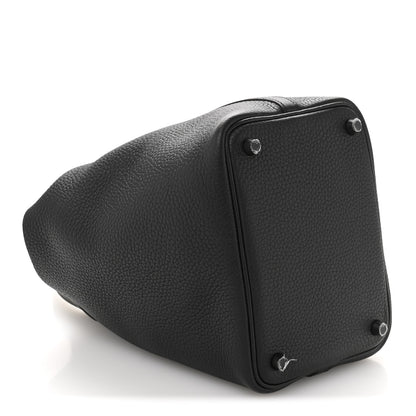 Hermes Taurillon Clemence Monochrome Picotin Lock 18 PM Black 4 of 11