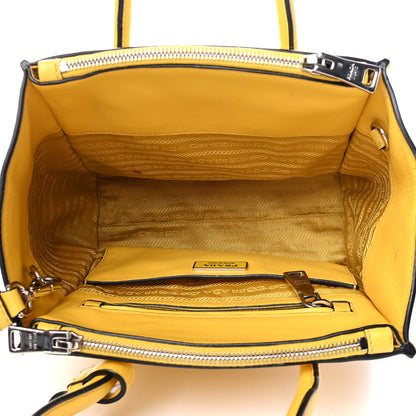 Prada Glace Calfskin Suede Twin Pocket Tote Sole 4 of 7