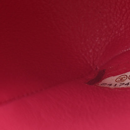 Chanel Lambskin Chevron Quilted Mini Square Flap Fuchsia 7 of 11