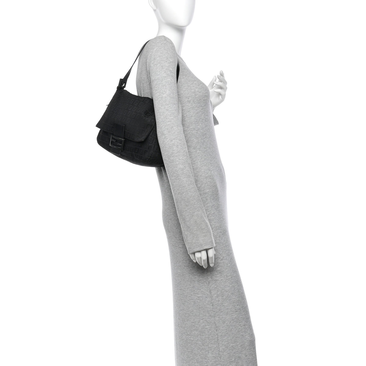 Fendi Zucchino Mama Baguette Black 3 of 19