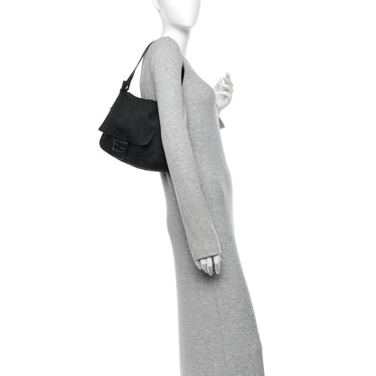 Fendi Zucchino Mama Baguette Black 3 of 19